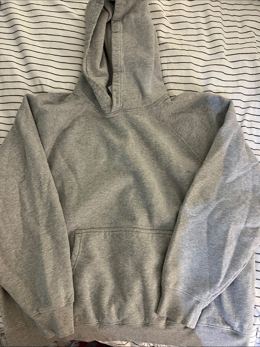 Aritzia Mega Fit Sweatfleece Light Heather Gray Pullover Hoodie